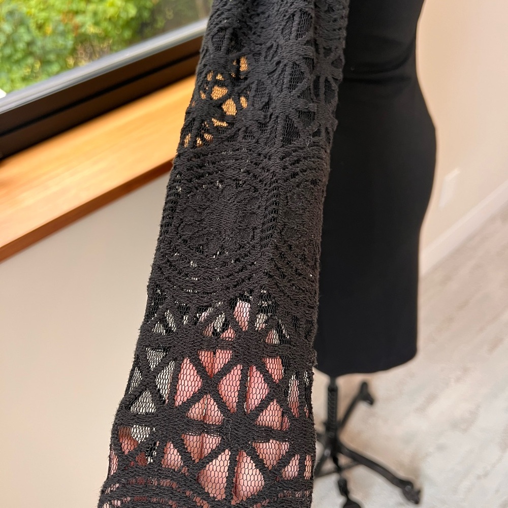 Lulu's Black Long Sleeve Lace Dress - Picture 6 of 9
